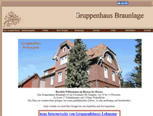 Tablet Screenshot of gruppenhaus-braunlage.de